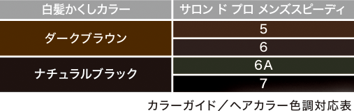 カラー対応表